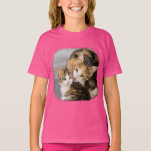 Camiseta Sira de mãe à foto bonito do gatinho dos amores do