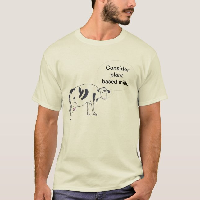 Camiseta Sira de mãe à vaca, considere o leite baseado (Frente)
