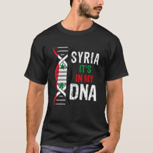 Camiseta Síria Está no meu DNA Orgulhoso Sinalizador Síria