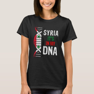 Camiseta Síria Está no meu DNA Orgulhoso Sinalizador Síria