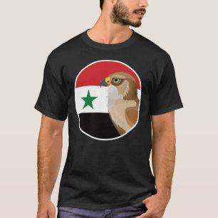 Camiseta Síria Falcão Sírio Bandeira Animal Nacional