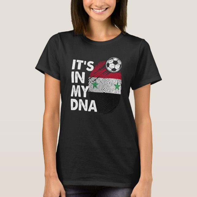 Camiseta Síria: Minha Equipe De Bandeiras Do Dna Síria (Frente)