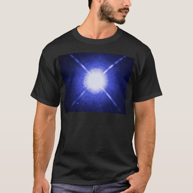 Camiseta Sirius A e B estrelas noturnas brilhantes (Frente)