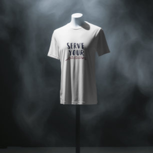 Camiseta Sirva a sua paixão Tee Branco das Mulheres
