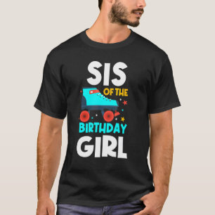 Camiseta Sis Do Skate De Noite Da Rapariga Roller Skating B