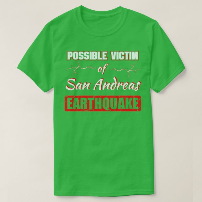 Camiseta Sismo de San Andreas (Frente do Design)