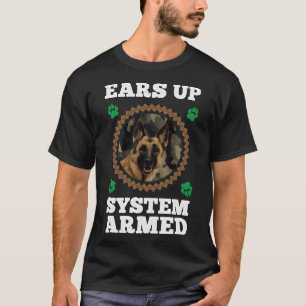 Camiseta Sistema de Camuflagem Armada Cachorro Alemão