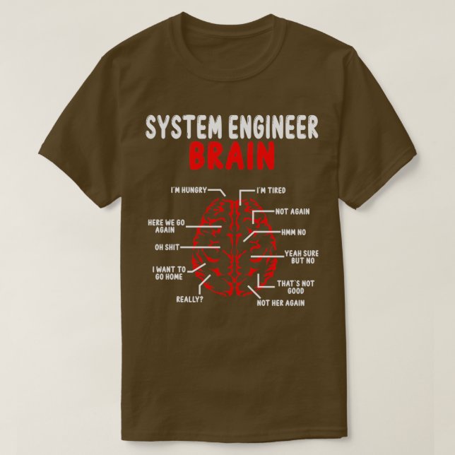 Camiseta Sistema de engenharia de rede do cérebro do Engenh (Frente do Design)