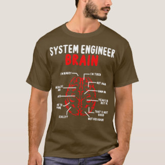 Camiseta Sistema de engenharia de rede do cérebro do Engenh