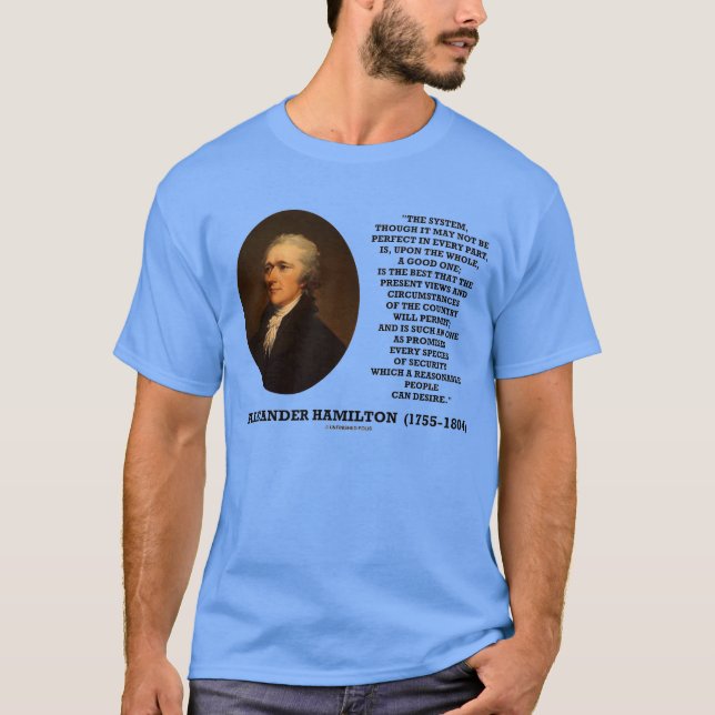 Camiseta Sistema de Hamilton para não ser perfeito uma boas (Frente)
