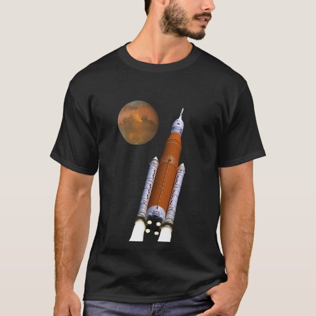 Camiseta Sistema de Lançamento de Espaço SLS da NASA (Frente)