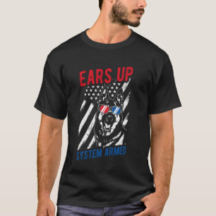 Camiseta SISTEMA DE ORELHAS ERGUIDAS ARMADO Pastor Alemão P