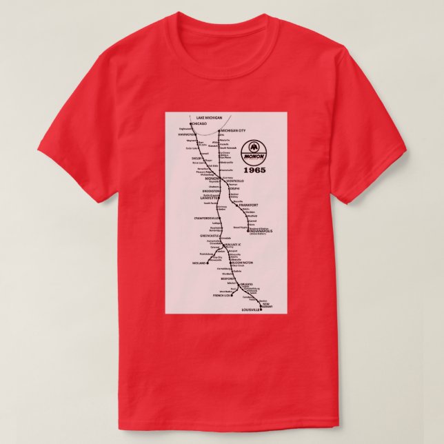 CAMISETA SISTEMA MONON RAILROAD 1965 (Frente do Design)