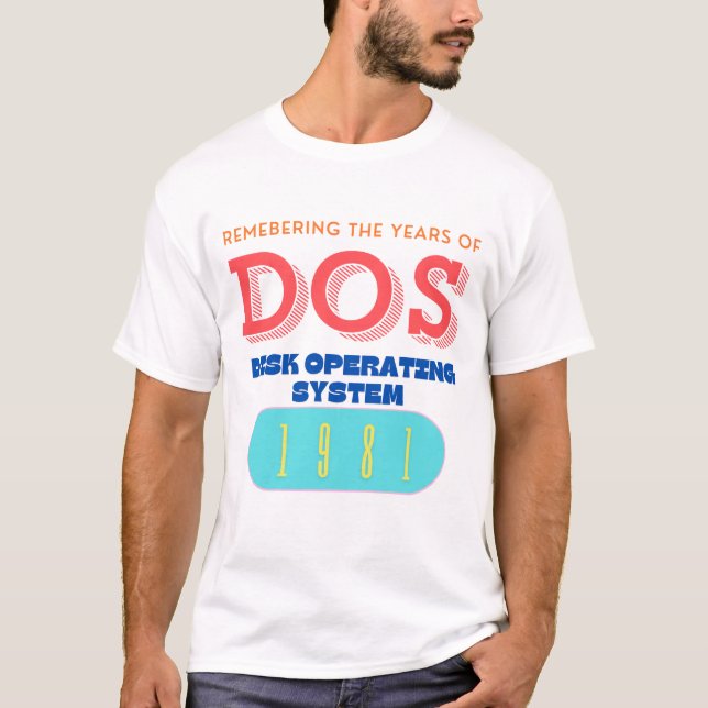 Camiseta Sistema Operacional de Disco (DOS) (Frente)