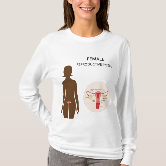 Camiseta Sistema reprodutivo feminino (Frente)