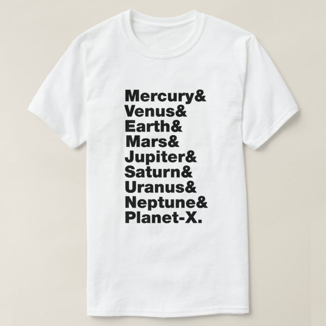 Camiseta Sistema Solar (Frente do Design)