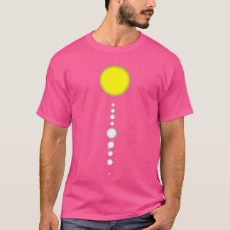 Camiseta Sistema Solar Astronômico Minimalista Astronômico
