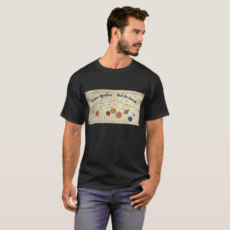 Camiseta Sistema Solar Fora Para Almoço Design Espacial Ret