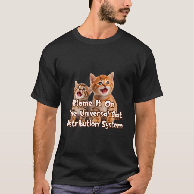 Camiseta Sistema Universal de Distribuição de Cat Culpa-O E (Frente)