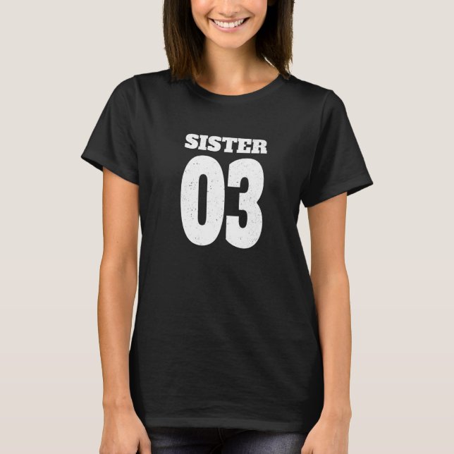 Camiseta Sister 03  Family number (Frente)