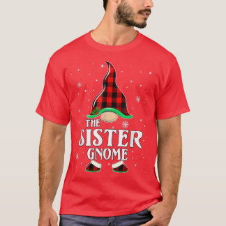 Camiseta Sister Gnome Buffalo Plaid Matching Family Christm