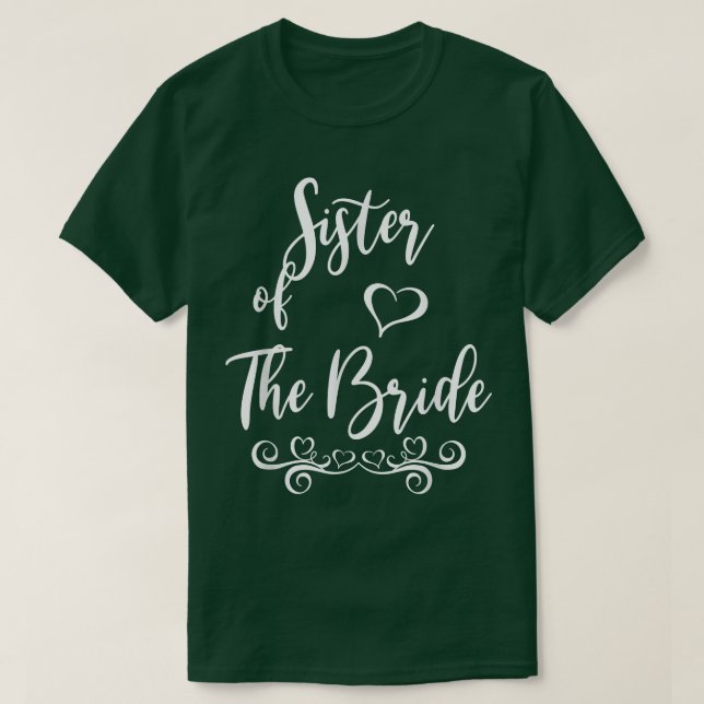 Camiseta Sister of Bride & Groom Wedding Matching  (Frente do Design)