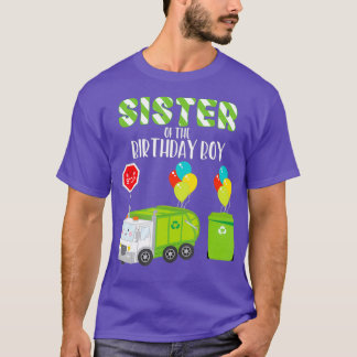 Camiseta Sister Of The Birthday Boy Garbage Truck Bday