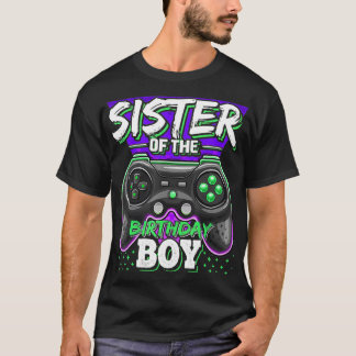 Camiseta Sister of the Birthday Boy Matching Video Game Bir