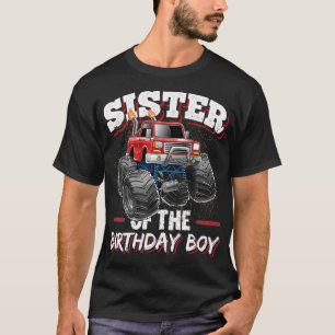 Camiseta Sister of the Birthday Boy Monster Truck Birthday 
