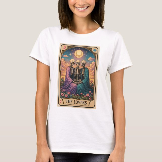 Camiseta Sister Wives Polamorous Tarot Amantes de T-Shirt (Frente)
