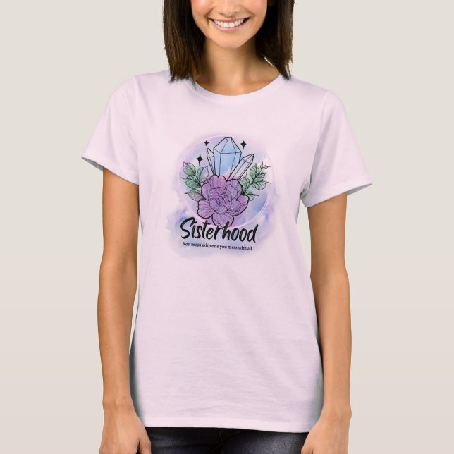 Camiseta Sisterhood Spells: Empoderando a Design das Bruxas (Frente)