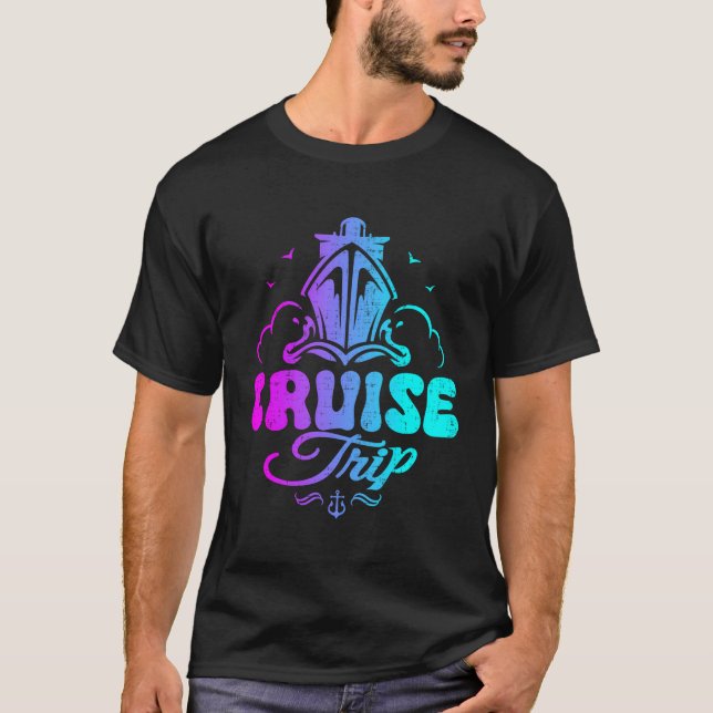 Camiseta Sisters Trip Cruise 2024 Birthday Squad Girls Fora (Frente)