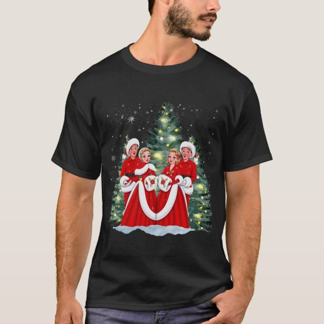 Camiseta Sisters White Christmas Movie 1954 Xmas Snow Holid (Frente)