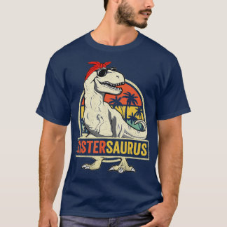 Camiseta Sistersaurus T Rex Dinosaur Sister Surus Família M