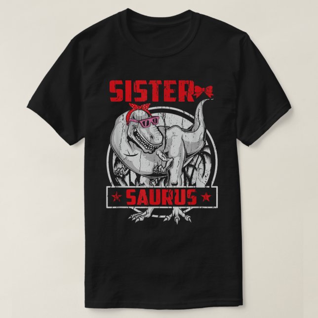 Camiseta Sistersaurus TRe Dinossaur Sister  (Frente do Design)