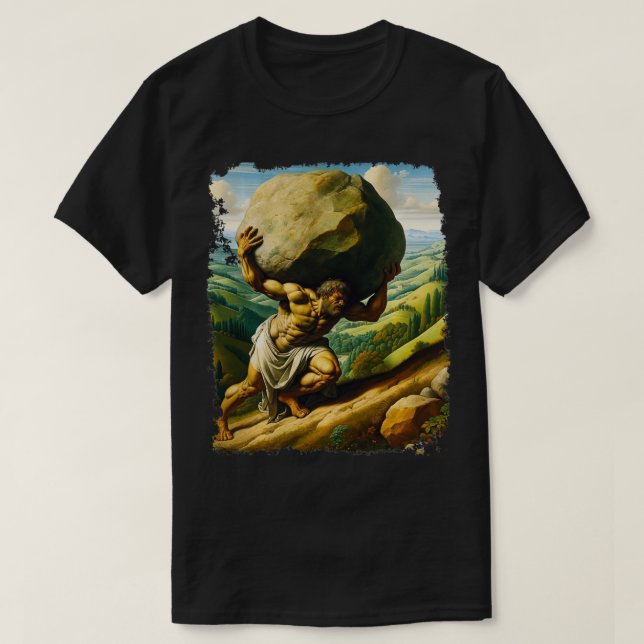 Camiseta Sisyphus Eternal Strugged Renaissance Artwork Musc (Frente do Design)