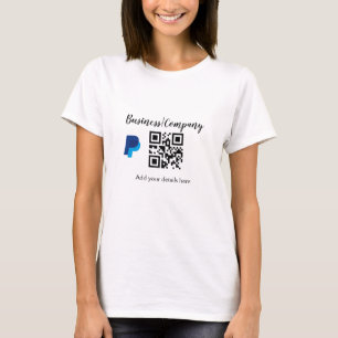 Camiseta site simples de empresa de negócios código de barr