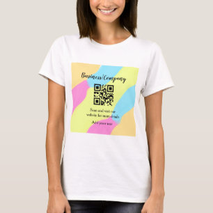 Camiseta site simples de empresa de negócios código de barr