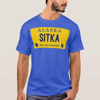 Camiseta Sitka Alaska License Plate City Name