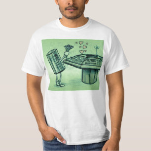 Camiseta Sittin do rotor & do console em uma árvore.