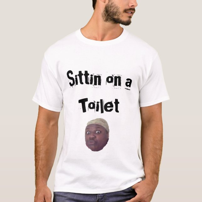 Camiseta Sittin em um toalete (Frente)