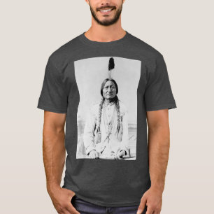 Camiseta Sitting Bull Vintage Foto Nativa Americana 1 
