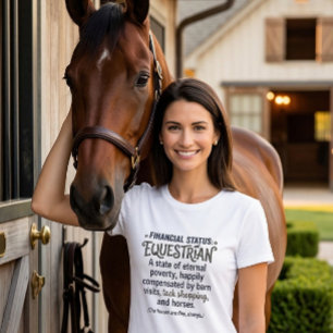Camiseta Situação financeira Cavaleiro engraçado humor de c