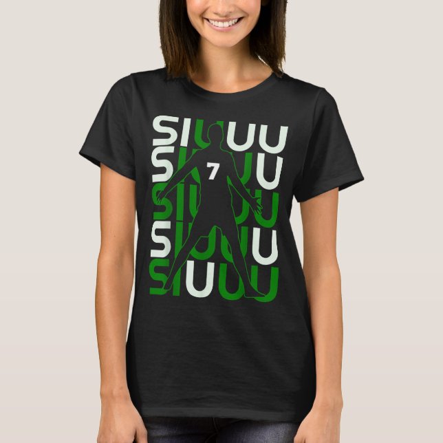 Camiseta Siuuuu Funny Soccer Present For Soccer Lovers Fan  (Frente)