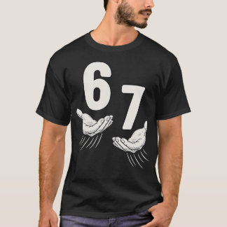 Camiseta Six Seven 67 6 7 67 Boys Youth 6-7 Meme Hands Funn