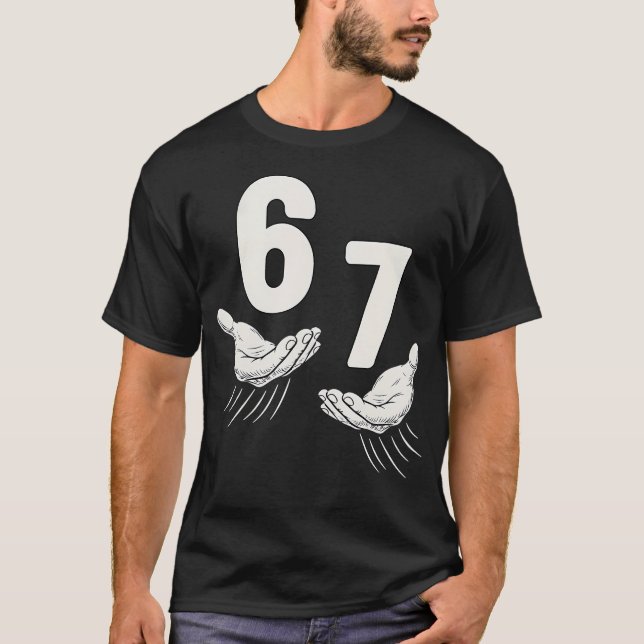 Camiseta Six Seven 67 6 7 67 Boys Youth 6-7 Meme Hands Funn (Frente)