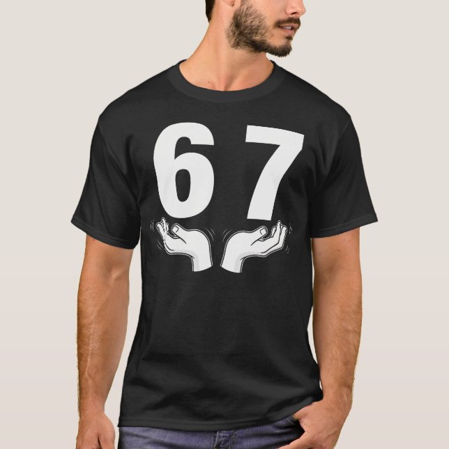 Camiseta Six Seven 67 6 7 67 n Boys 6-7 Meme Hands (Frente)