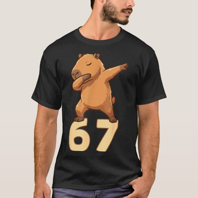 Camiseta Six Seven 67 Meme Capybara Funny 67 Capybara For K (Frente)