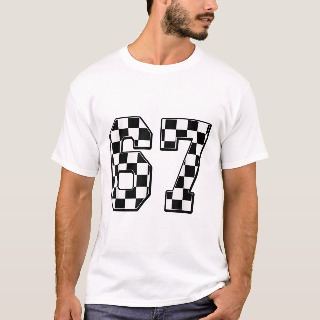 Camiseta Six Seven 67 Meme Number 67  (Frente)