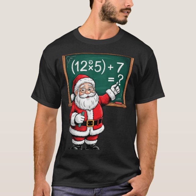 Camiseta Six Seven 67 Meme Santa Math Teacher Christmas Men (Frente)
